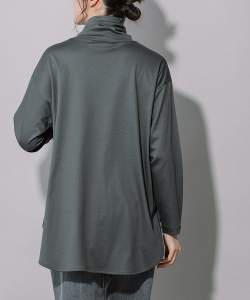 Munich（ミューニック）の「セルロースコットンタートルネックビッグプルオーバー（Tシャツ/カットソー・レディース・ホワイト/ブラック/レッド/ダークグレー・FREE）」の18枚目の写真