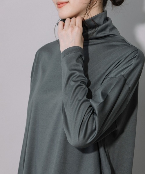 Munich（ミューニック）の「セルロースコットンタートルネックビッグプルオーバー（Tシャツ/カットソー・レディース・ホワイト/ブラック/レッド/ダークグレー・FREE）」の22枚目の写真