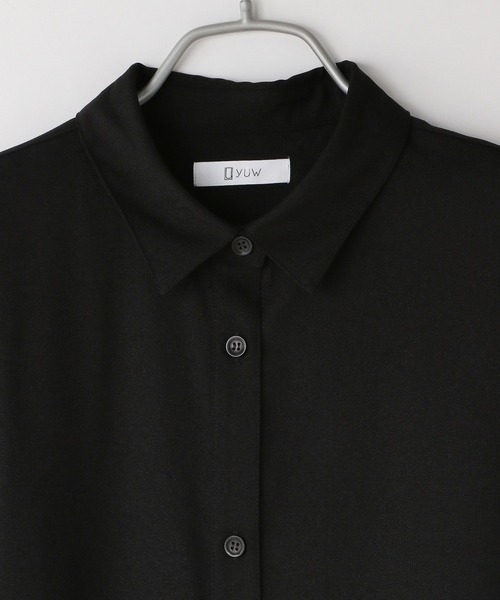 yuw(ユウ)の「リネンオックスシャツワンピース 352735(ワンピース・レディース・ブラック/ベージュ/ブルー・FREE)」の9枚目の写真