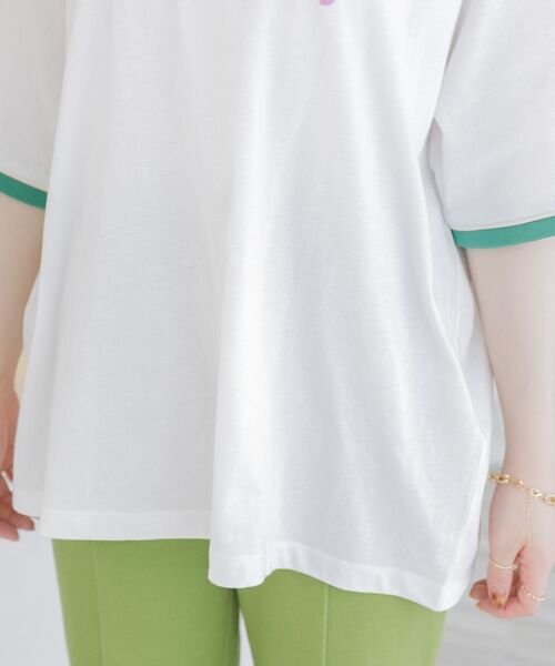 ems excite（エムズエキサイト）の「リンガー半袖ロゴTee（Tシャツ/カットソー・レディース・ホワイト/オフホワイト/ナチュラル・FREE）」の13枚目の写真