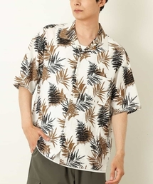 a.v.v | 【接触冷感】リーフ柄オープンカラーシャツ(シャツ/ブラウス)