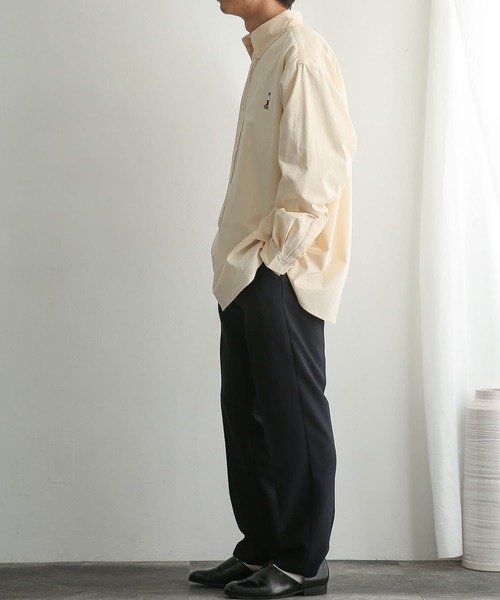 SENSE OF PLACE by URBAN RESEARCH（センスオブプレイスバイアーバンリサーチ）の「『別注』『ユニセックス』TeddyBear×SOP　テディベアボタンダウンルーズシャツ（シャツ/ブラウス・メンズ・ブラック/ブラウン/ライトベージュ/グリーン・MEDIUM/LARGE）」の5枚目の写真