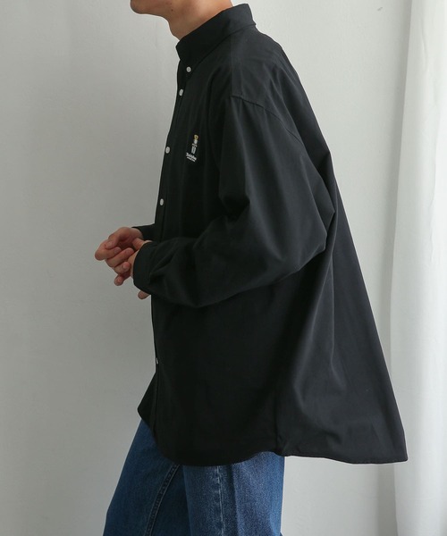 SENSE OF PLACE by URBAN RESEARCH（センスオブプレイスバイアーバンリサーチ）の「『別注』『ユニセックス』TeddyBear×SOP　テディベアボタンダウンルーズシャツ（シャツ/ブラウス・メンズ・ブラック/ブラウン/ライトベージュ/グリーン・MEDIUM/LARGE）」の12枚目の写真