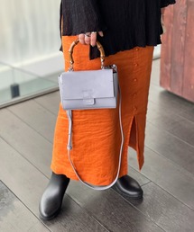 BEAURE ヴュレ カウレザー バンブーハンドル ミニフラップ ショルダー