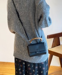 BEAURE ヴュレ カウレザー バンブーハンドル ミニフラップ ショルダー