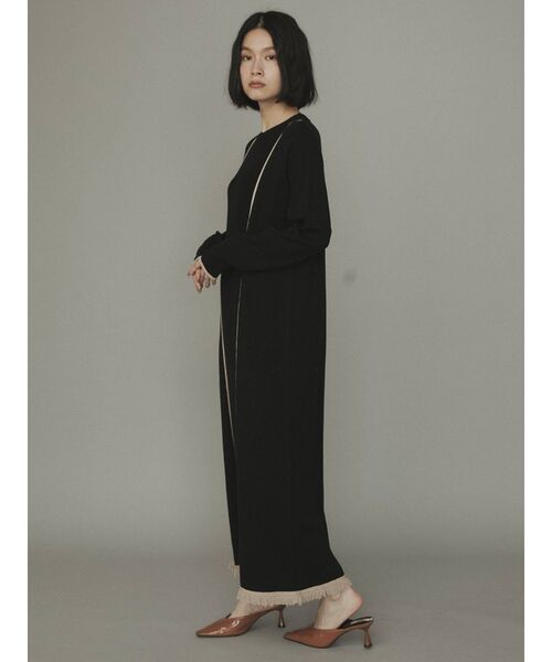 COTORICA（コトリカ）の「配色ラインニットワンピース（ワンピース・レディース・ブラック/ベージュ/オリーブ・FREE）」の20枚目の写真