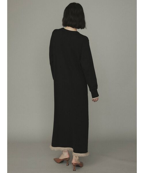 COTORICA（コトリカ）の「配色ラインニットワンピース（ワンピース・レディース・ブラック/ベージュ/オリーブ・FREE）」の9枚目の写真