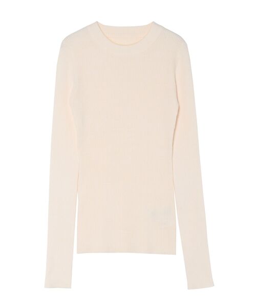 LAGUNAMOON（ラグナムーン）の「ベーシッククルーネックニットプルオーバー（ニット/セーター・レディース・アイボリー/ブラック/オレンジ/グリーン・FREE）」の2枚目の写真