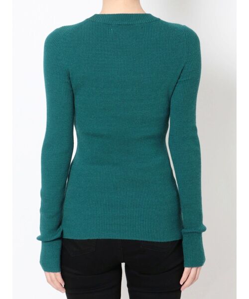 LAGUNAMOON（ラグナムーン）の「ベーシッククルーネックニットプルオーバー（ニット/セーター・レディース・アイボリー/ブラック/オレンジ/グリーン・FREE）」の7枚目の写真