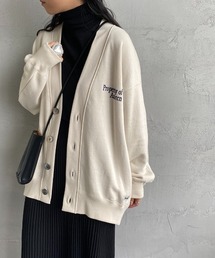 [Americana×JEANS FACTORY/アメリカーナ×ジーンズファクトリー] 別注 ロゴプリントスウェットカーディガン