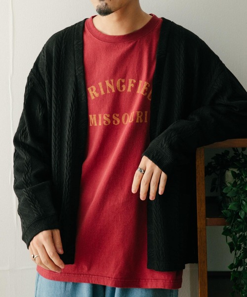 ITEMS URBANRESEARCH(アイテムズ アーバンリサーチ)の「ジャカード カーディガン(カーディガン/ボレロ・メンズ・ブラック/ネイビー/ブラウン・LARGE/MEDIUM)」の1枚目の写真
