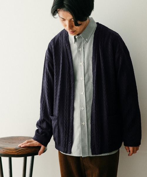 ITEMS URBANRESEARCH(アイテムズ アーバンリサーチ)の「ジャカード カーディガン(カーディガン/ボレロ・メンズ・ブラック/ネイビー/ブラウン・LARGE/MEDIUM)」の6枚目の写真