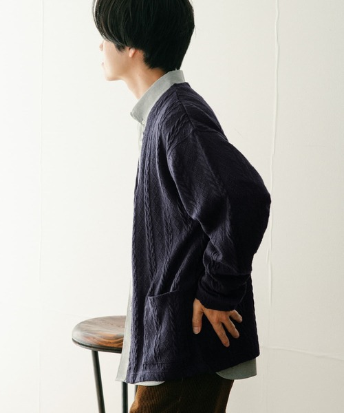 ITEMS URBANRESEARCH(アイテムズ アーバンリサーチ)の「ジャカード カーディガン(カーディガン/ボレロ・メンズ・ブラック/ネイビー/ブラウン・LARGE/MEDIUM)」の8枚目の写真