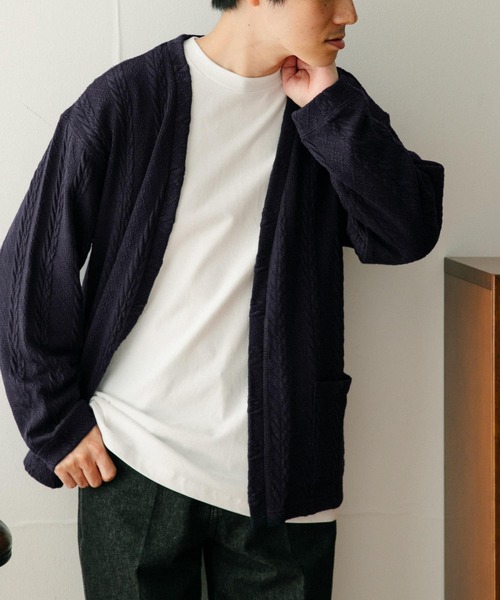 ITEMS URBANRESEARCH(アイテムズ アーバンリサーチ)の「ジャカード カーディガン(カーディガン/ボレロ・メンズ・ブラック/ネイビー/ブラウン・LARGE/MEDIUM)」の11枚目の写真