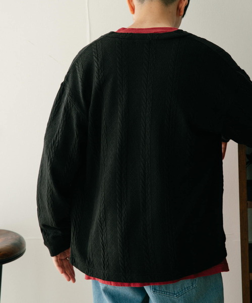 ITEMS URBANRESEARCH(アイテムズ アーバンリサーチ)の「ジャカード カーディガン(カーディガン/ボレロ・メンズ・ブラック/ネイビー/ブラウン・LARGE/MEDIUM)」の16枚目の写真