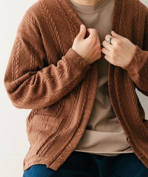 ITEMS URBANRESEARCH(アイテムズ アーバンリサーチ)の「ジャカード カーディガン(カーディガン/ボレロ・メンズ・ブラック/ネイビー/ブラウン・LARGE/MEDIUM)」の18枚目の写真