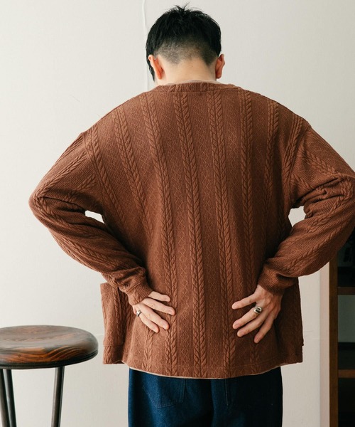 ITEMS URBANRESEARCH(アイテムズ アーバンリサーチ)の「ジャカード カーディガン(カーディガン/ボレロ・メンズ・ブラック/ネイビー/ブラウン・LARGE/MEDIUM)」の22枚目の写真