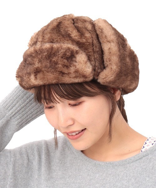 チチカカ（チチカカ）の「フェイクファーキャップ（キャップ・レディース・ネイビー/ベージュ/オフホワイト・FREE）」の7枚目の写真
