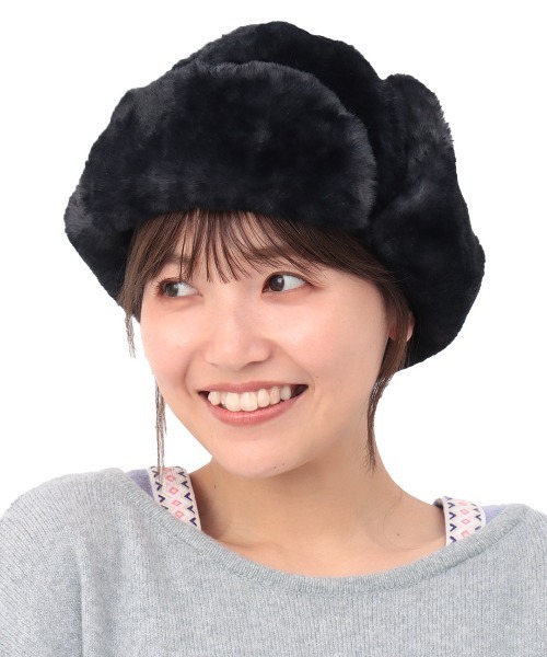 チチカカ（チチカカ）の「フェイクファーキャップ（キャップ・レディース・ネイビー/ベージュ/オフホワイト・FREE）」の8枚目の写真