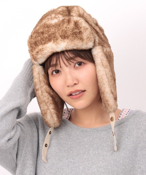 チチカカ（チチカカ）の「フェイクファーキャップ（キャップ・レディース・ネイビー/ベージュ/オフホワイト・FREE）」の9枚目の写真