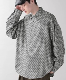 ジオメトリック柄/レーヨンシャツ