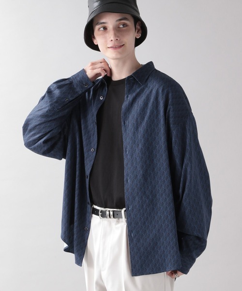 RAGEBLUE(レイジブルー)の「ジオメトリック柄/レーヨンシャツ(シャツ/ブラウス・メンズ・ホワイト/ダークグリーン/ブルー・MEDIUM/LARGE)」の20枚目の写真