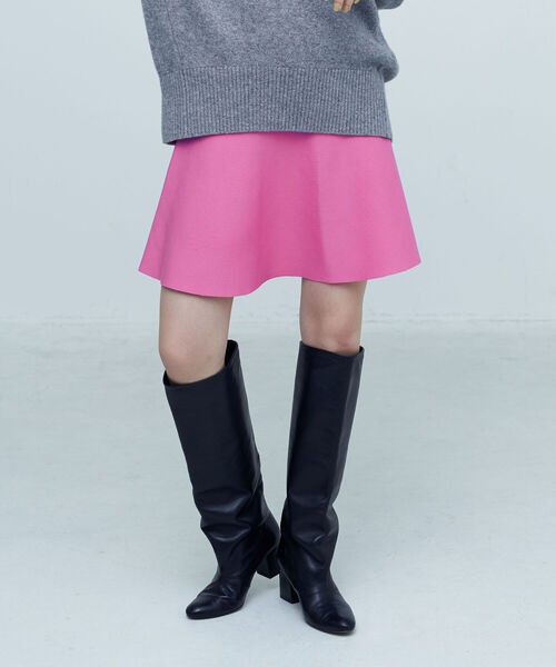 Rie Miller（リエミラー）の「ニットペプラムミニスカート（スカート・レディース・パープル/ブラック/ピンク・38）」の3枚目の写真