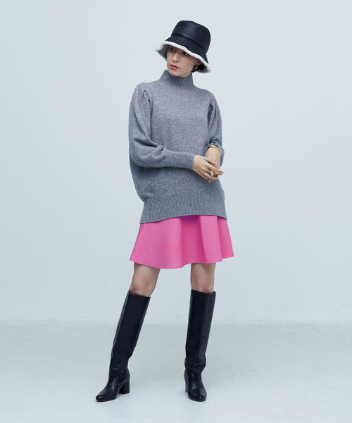 Rie Miller（リエミラー）の「ニットペプラムミニスカート（スカート・レディース・パープル/ブラック/ピンク・38）」の15枚目の写真