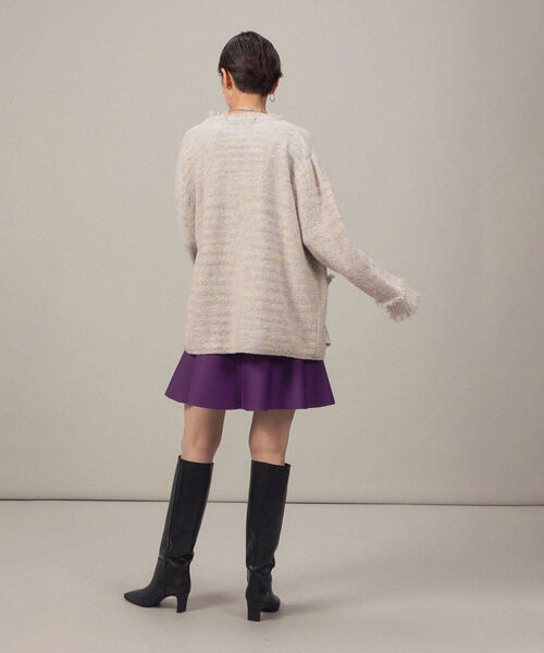 Rie Miller（リエミラー）の「ニットペプラムミニスカート（スカート・レディース・パープル/ブラック/ピンク・38）」の17枚目の写真