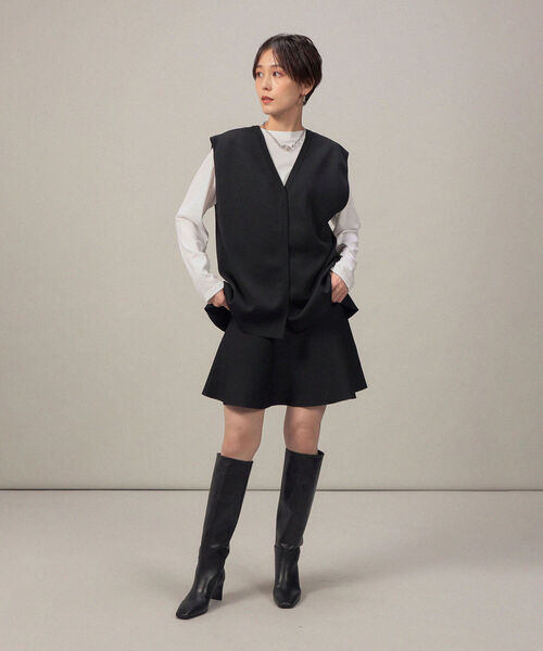 Rie Miller（リエミラー）の「ニットペプラムミニスカート（スカート・レディース・パープル/ブラック/ピンク・38）」の18枚目の写真