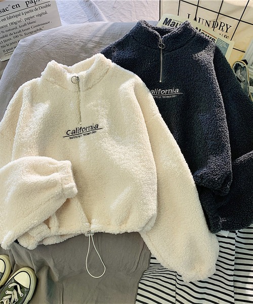 LOPASS(ロパス)の「ボア調トップス(スウェット・レディース・ベージュ/アイボリー/ブルー/ブラック・M/L/XL)」の5枚目の写真
