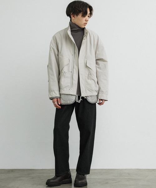 WYM LIDNM(ウィム バイ リドム)の「LAYERED STRETCH TURTLE(Tシャツ/カットソー・メンズ・ホワイト/ライトグレー/アッシュブラウン/チャコール/ナチュラル・S/M/L)」の21枚目の写真