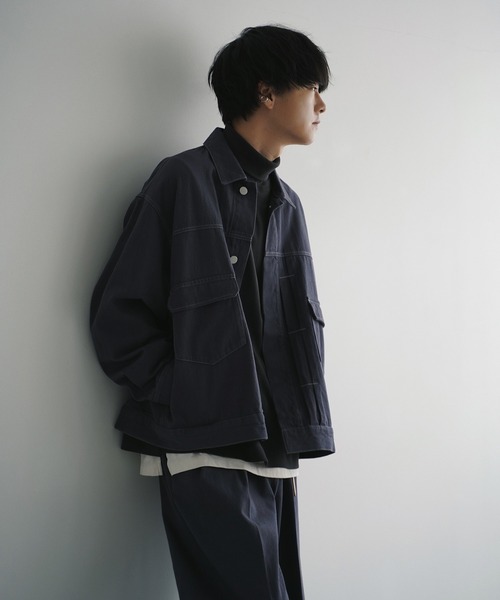 WYM LIDNM(ウィム バイ リドム)の「LAYERED STRETCH TURTLE(Tシャツ/カットソー・メンズ・ホワイト/ライトグレー/アッシュブラウン/チャコール/ナチュラル・S/M/L)」の18枚目の写真