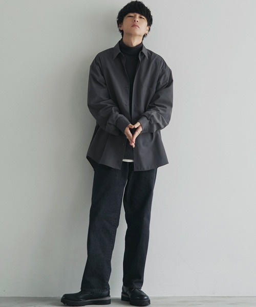 WYM LIDNM(ウィム バイ リドム)の「LAYERED STRETCH TURTLE(Tシャツ/カットソー・メンズ・ホワイト/ライトグレー/アッシュブラウン/チャコール/ナチュラル・S/M/L)」の16枚目の写真
