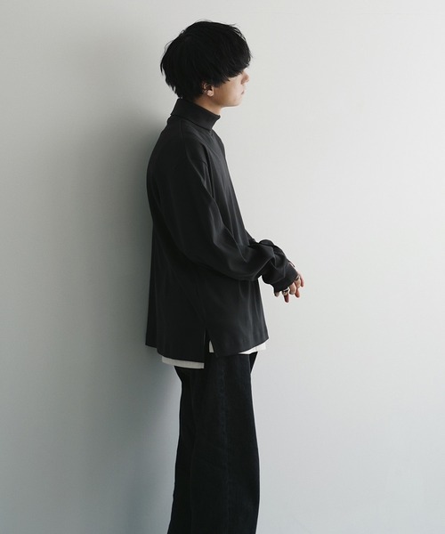 WYM LIDNM(ウィム バイ リドム)の「LAYERED STRETCH TURTLE(Tシャツ/カットソー・メンズ・ホワイト/ライトグレー/アッシュブラウン/チャコール/ナチュラル・S/M/L)」の12枚目の写真