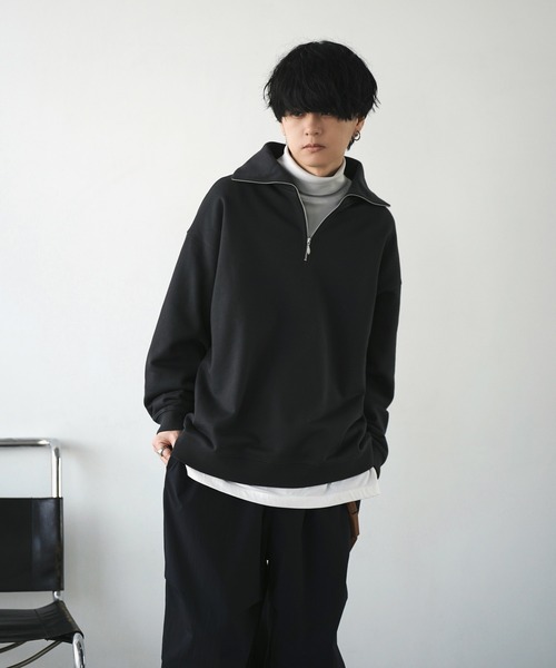 WYM LIDNM(ウィム バイ リドム)の「LAYERED STRETCH TURTLE(Tシャツ/カットソー・メンズ・ホワイト/ライトグレー/アッシュブラウン/チャコール/ナチュラル・S/M/L)」の6枚目の写真