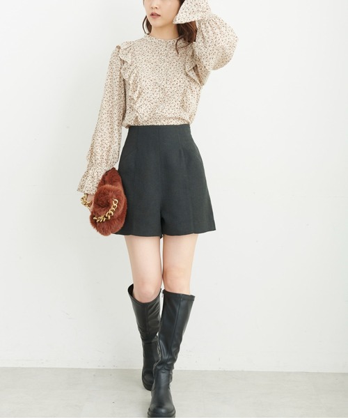 FREE'S MART（フリーズマート）の「◆ハイウエストショートパンツ（その他パンツ・レディース・ブラック系その他/ベージュ系その他/ブラック・MEDIUM/SMALL）」の4枚目の写真