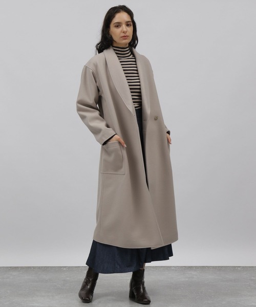 LAKOLE（ラコレ）の「ウーリーテックショールカラーコート / 281760