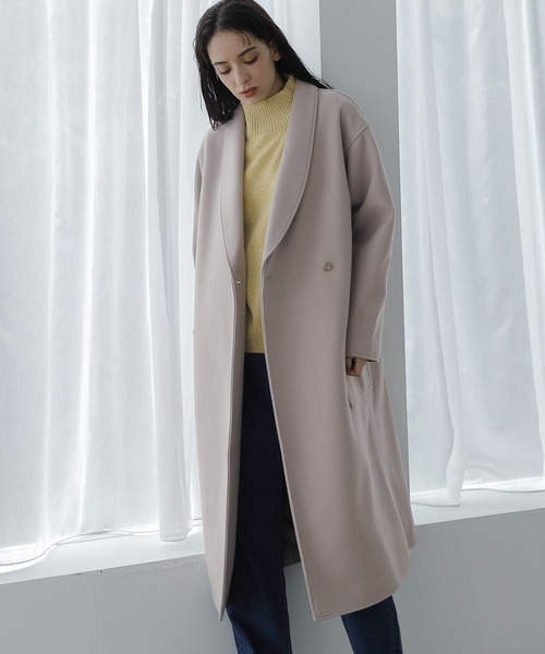 LAKOLE（ラコレ）の「ウーリーテックショールカラーコート / 281760