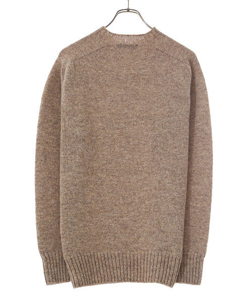 Scye（サイ）の「Scye / サイ ベーシックス：Shetland Wool Crew Neck Sweater：5121-13600[MUS]（ニット/セーター・メンズ・ベージュ・38）」の4枚目の写真