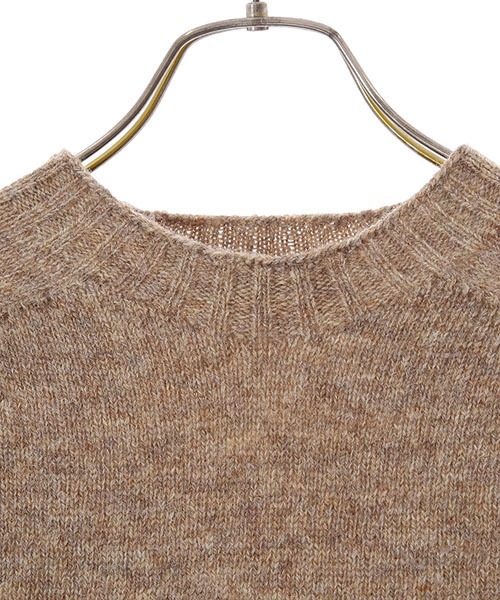 Scye（サイ）の「Scye / サイ ベーシックス：Shetland Wool Crew Neck Sweater：5121-13600[MUS]（ニット/セーター・メンズ・ベージュ・38）」の5枚目の写真