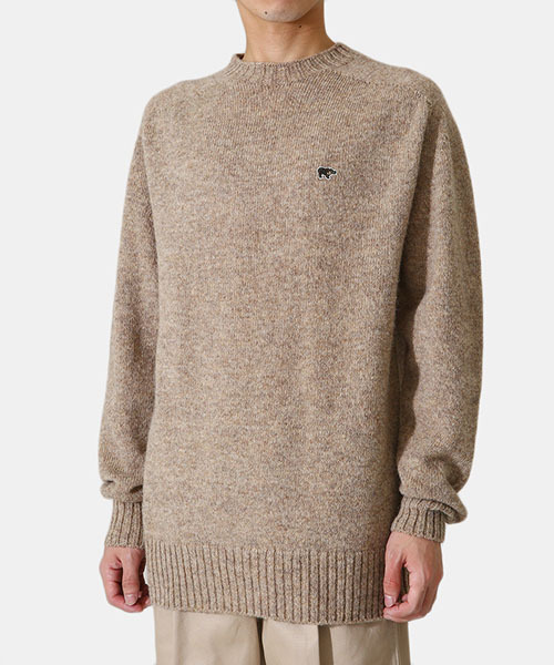 Scye（サイ）の「Scye / サイ ベーシックス：Shetland Wool Crew Neck Sweater：5121-13600[MUS]（ニット/セーター・メンズ・ベージュ・38）」の9枚目の写真