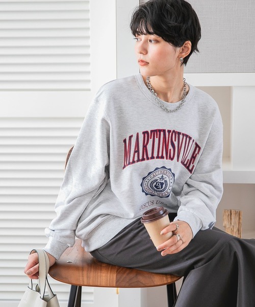 DISCUS（ディスカス）の「DISCUS/カレッジスウェットクルー（スウェット・レディース・ブルー/ワインレッド/その他13・FREE）」の11枚目の写真
