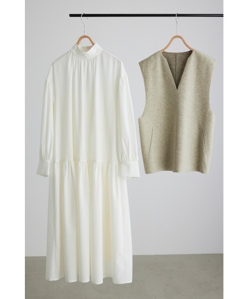 STYLEMIXER(スタイルミキサー)の「2ピースベストレイヤードワンピース(ワンピース・レディース・カーキ/ホワイト・SMALL/MEDIUM)」の10枚目の写真