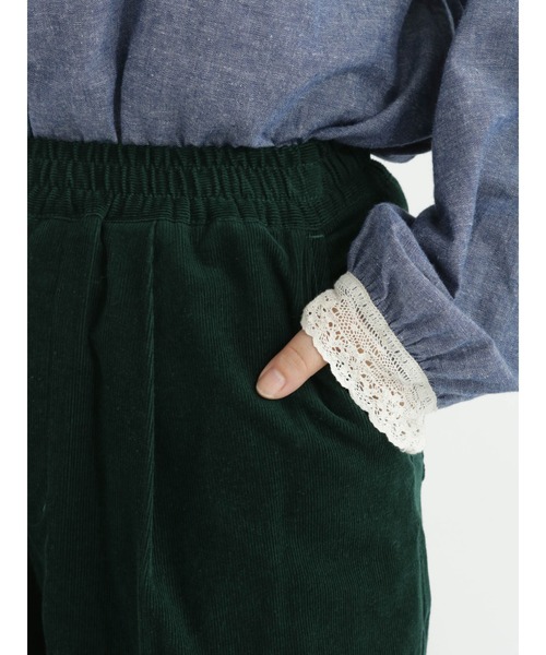 Samansa Mos2（サマンサ モスモス）の「細コーデュロイテーパードパンツ（その他パンツ・レディース・ダークブラウン/オレンジ/ブルー/グリーン/キナリ・ﾌﾘ-）」の16枚目の写真