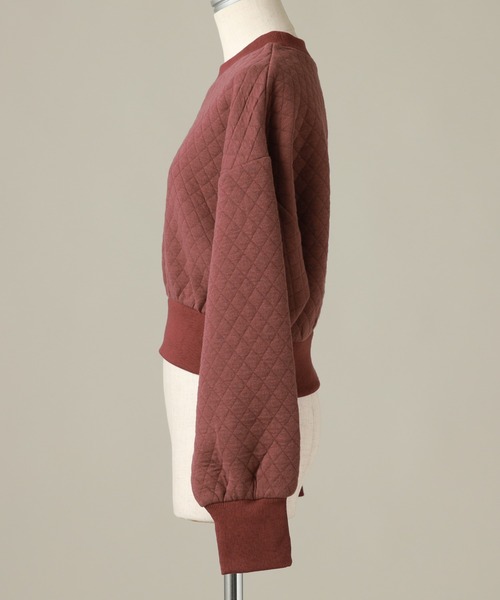 Cheek（チーク）の「キルティングクロップドプルオーバー（スウェット・レディース・チャコールグレー/ブラウン/ワインレッド・MEDIUM）」の13枚目の写真
