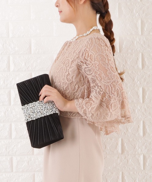 Lace Ladies（レースレディース）の「パールビジュー2wayクラッチバッグ（クラッチバッグ・レディース・ブラック/ネイビー/ベージュ/シルバー・FREE）」の16枚目の写真