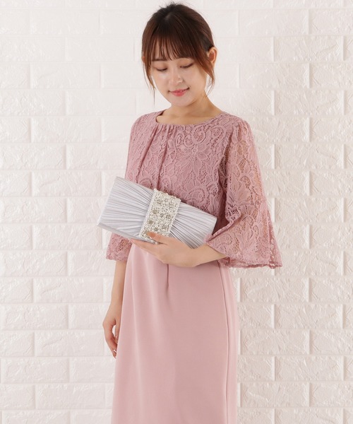 Lace Ladies（レースレディース）の「パールビジュー2wayクラッチバッグ（クラッチバッグ・レディース・ブラック/ネイビー/ベージュ/シルバー・FREE）」の6枚目の写真