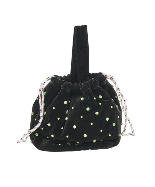 HVISK(ヴィスク)の「【HVISK】POKE RHINESTONE(トートバッグ)」|ブラック