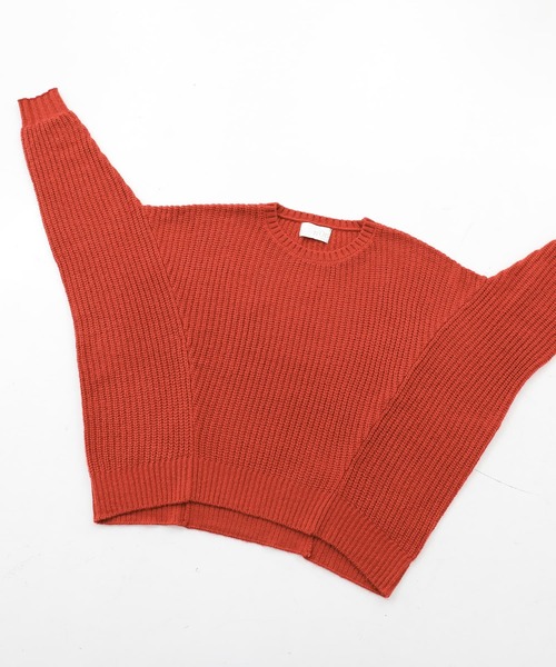 osharewalker(オシャレウォーカー)の「『モヘヤタッチ変形ニット』(ニット/セーター・レディース・オレンジ/ブラック/パープル/ベージュ・FREE)」の17枚目の写真